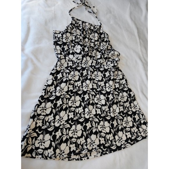 Faithfull the Brand Gaia Behati Floral Mini Dress Black White Lined Size 8/L NWT - Picture 9 of 15
